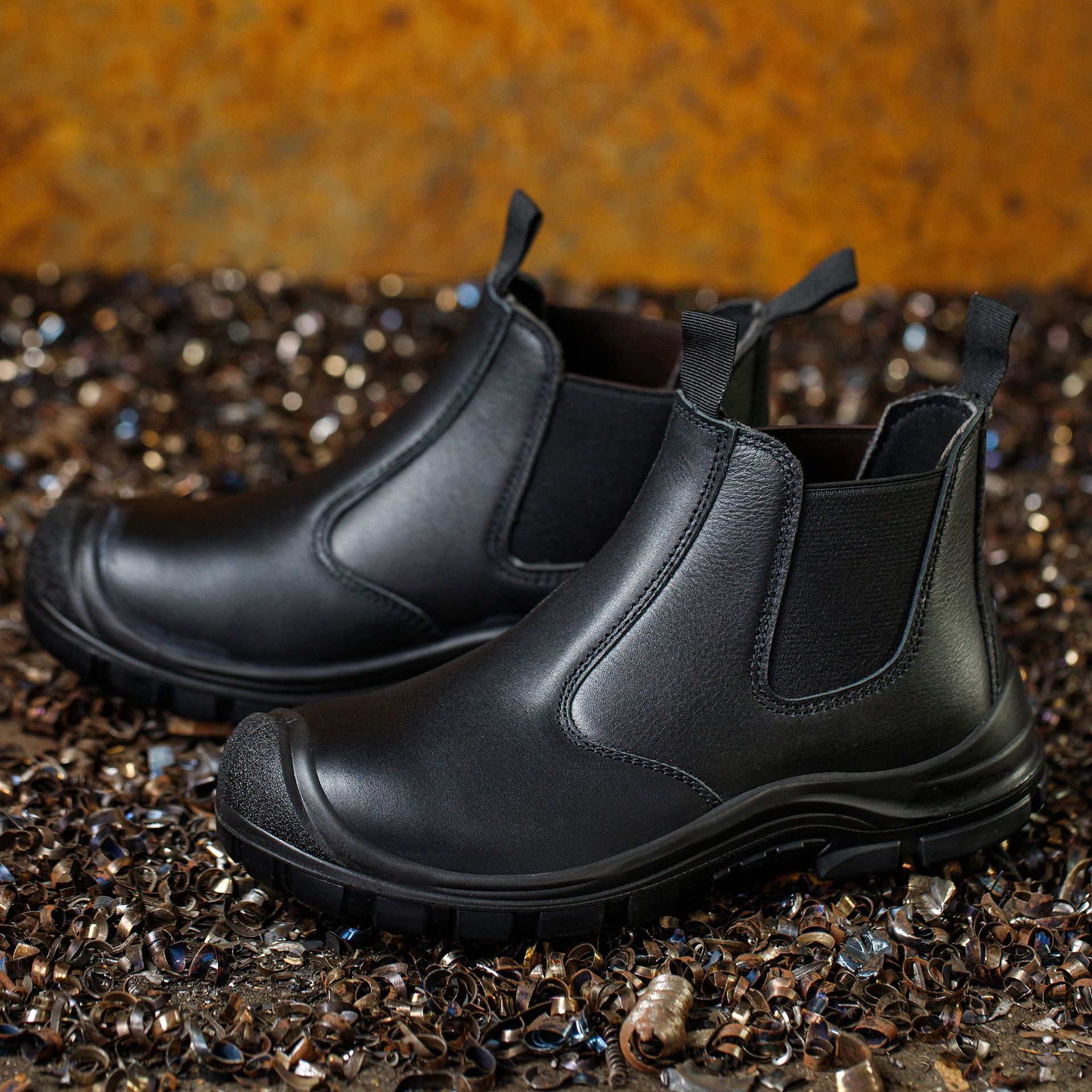 Men Special Work Shoes Men's Steel Toe Breathable Slip-On Safety Casual Fashion Work Shoes_vogvips.com