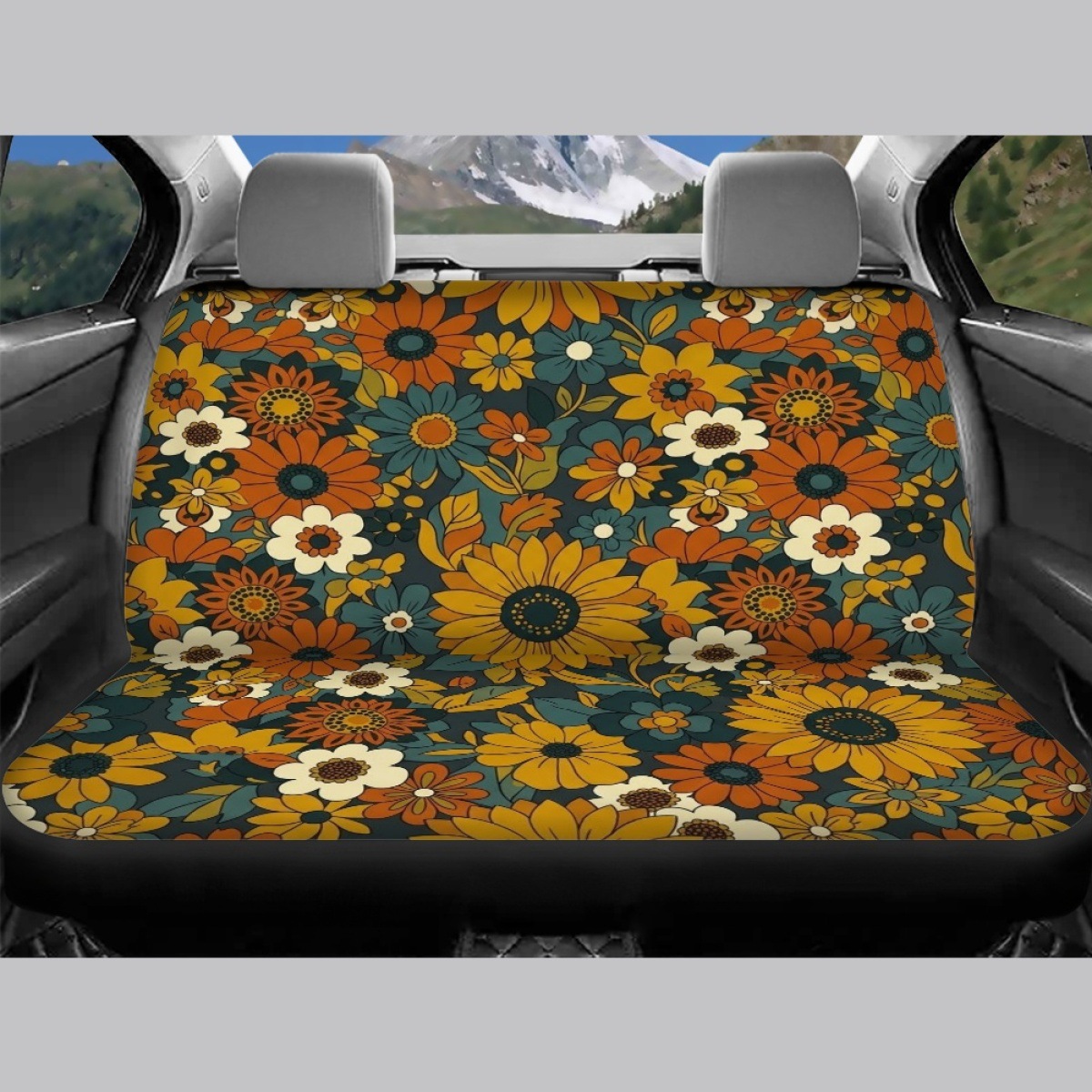 Amazon's best-selling car seat covers, featuring a retro print design for both front and rear seats, a 4-piece set, and a car interior decoration item