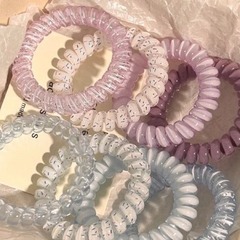 韩式少女高品质葡萄椰椰波点电话线发圈夏天清新百搭头绳无痕皮筋