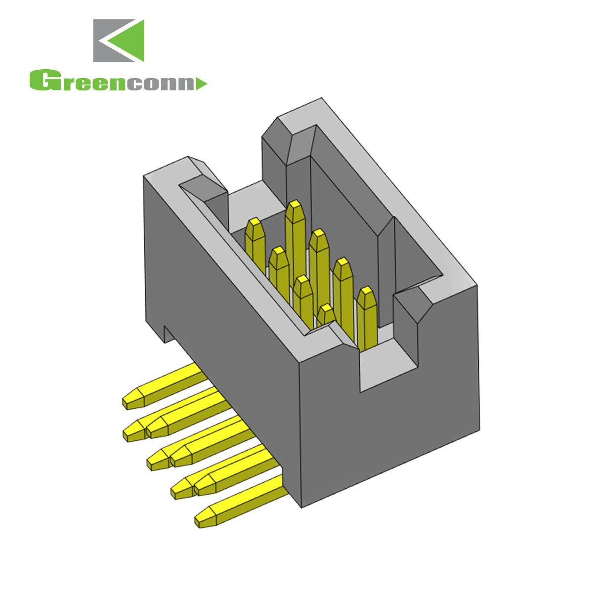 Greenconnl连接器框口连接器1.27间距3p-50p双排R/ABox公头连接器