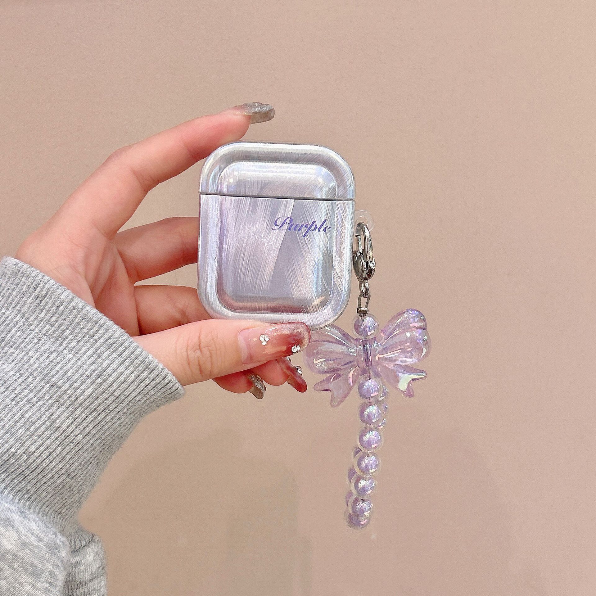 Plunksnų siūlų žydėjimo gradiento apsauginis apvalkalas, skirtas „AirPods 3“ 1/2/3 kartos belaidėms „Bluetooth“ ausinėms „Pro2“ minkštas dėklas._voghion.com