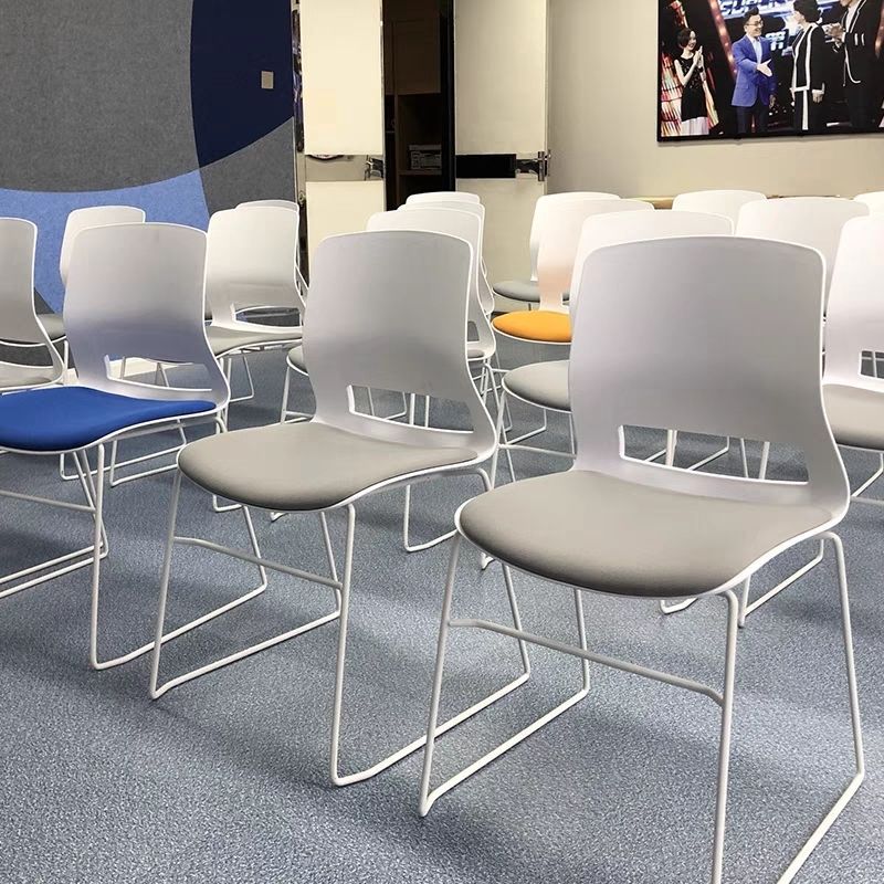 Conference Training Chair Stackable Bow-Shaped Armless Simple Seat Negotiation Conference Room Reception Chair Backrest Office Chair