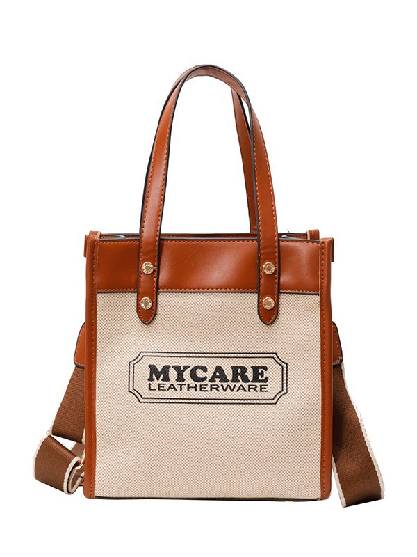 Nuevo cross-border bolso de empalme de color para mujeres 2025 verano lienzo de moda mochila de hombro simple bolsa de viaje image 6