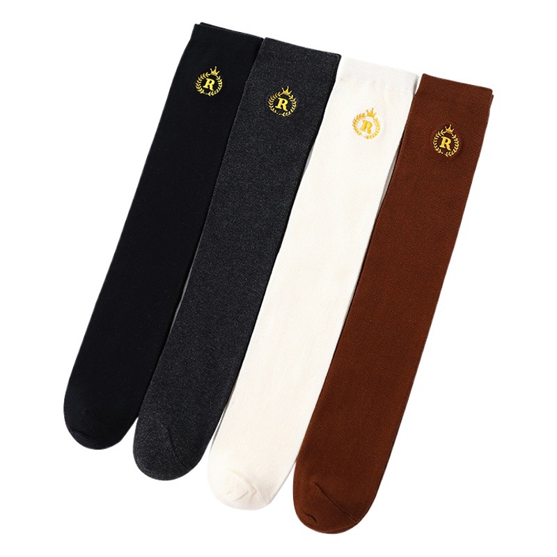 Medias para niños sobre la rodilla Primavera y otoño nuevo estilo preppy calcetines altos para niñas Estilo coreano estudiante moda bebé calcetines a media pierna