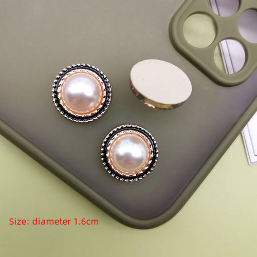 Korean version of the same Internet celebrity diy small fragrance cat eye pearl resin patch hairpin earrings mobile phone case jewelry accessories