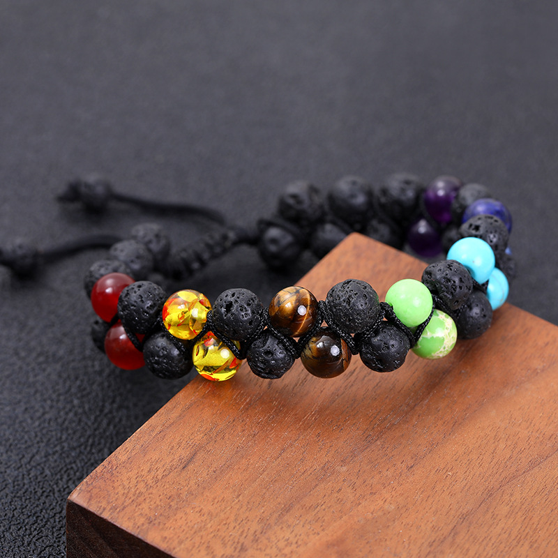 6mm volcanic stone + colorful