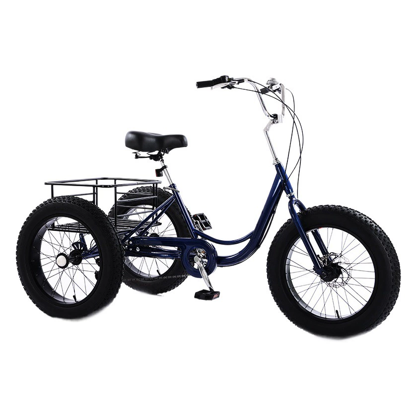 Оптовая продажа 20inch года: 7-скоростной трехколесный велосипед с широкими покрышками для взрослых и пожилых людей, приводимый в движение человеком.