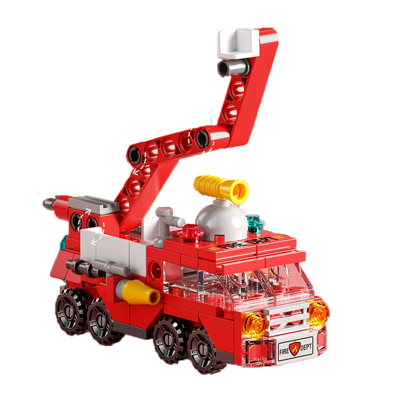 Конструктор (совместимый с Lego) набор транспорта и трансформерной игрушки-кар, маленькие детали, полиция/пожарная служба