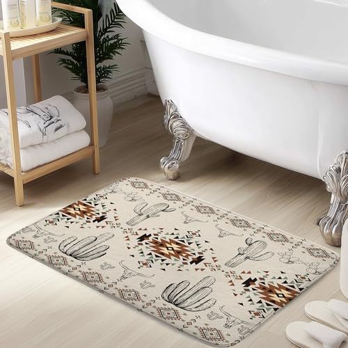 Alfombra de baño retro estadounidense transfronteriza absorción de agua de alta calidad alfombra de franela alfombra de suelo de ducha antisucia
