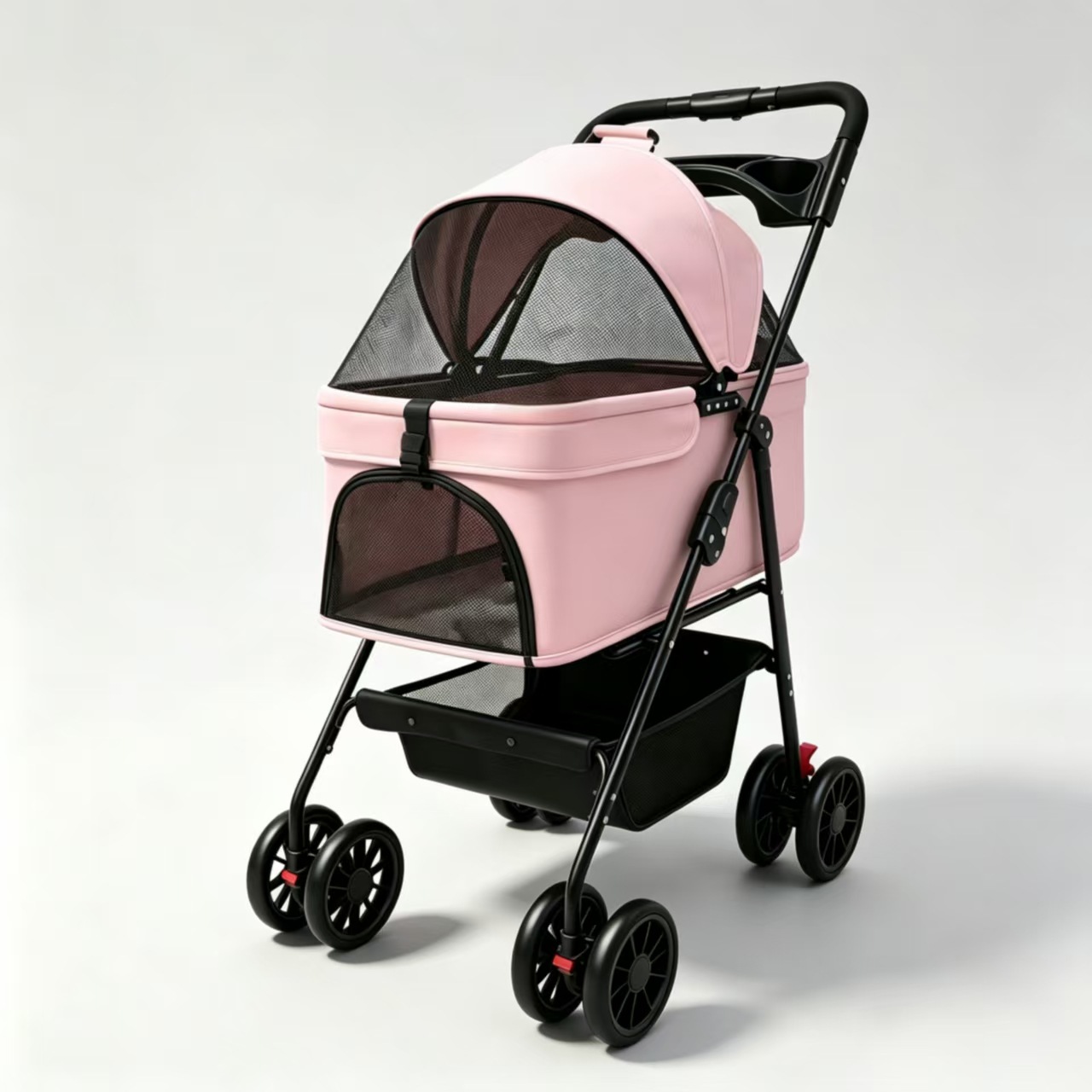 Cochecito Plegable para Mascotas de Metal, Plegable, para Exteriores