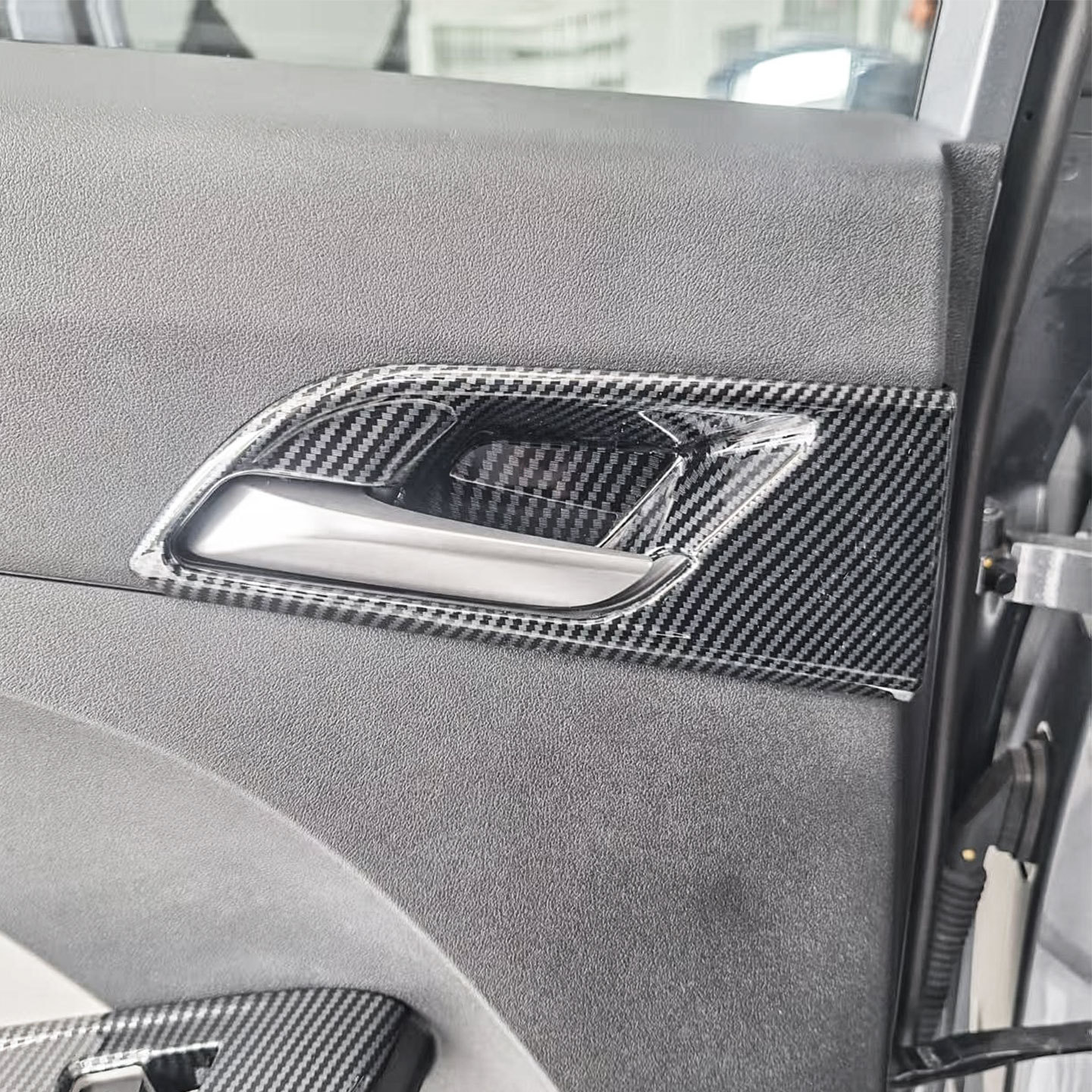 Adecuado para 24 accesorios de modificación interior de pegatinas protectoras de mango de tazón de puerta interior del Marco decorativo de mango interior mg 3