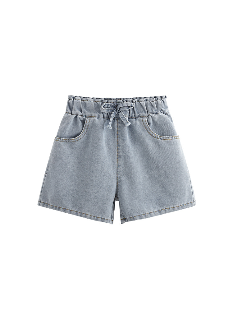 Cross-border Malwee jeans para niñas, ropa de verano, nuevos pantalones cortos de cintura elástica para niños pequeños y medianos en Europa y América