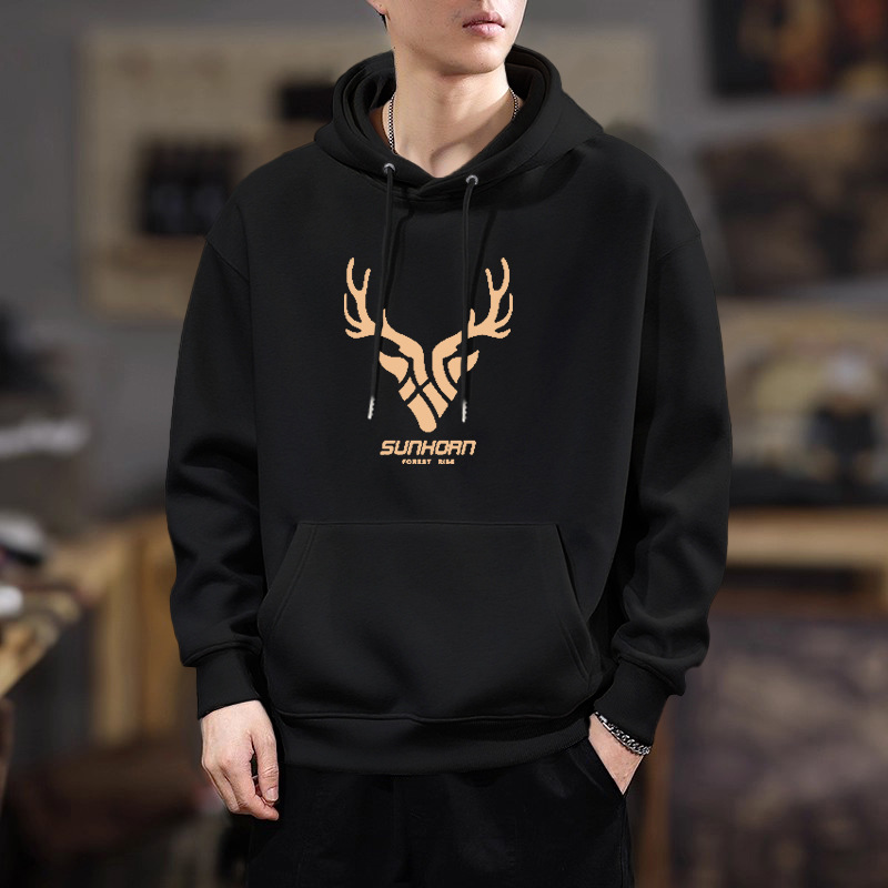 Meicha suéter hombre primavera y otoño nuevo abrigo pesado engrosado marca de moda suelta gran chaqueta casualizada con sombrero
