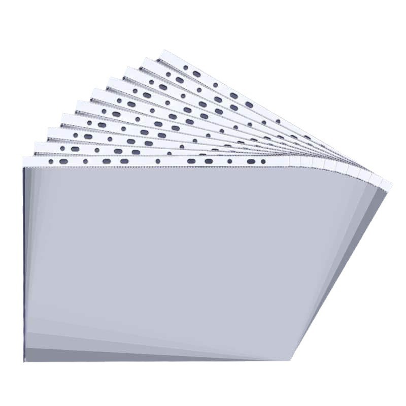 Deli 5712 material de repuesto 11-agujero transparente bolsa A4 bolsa de perforación 100 piezas 1 paquete de oficina papelería