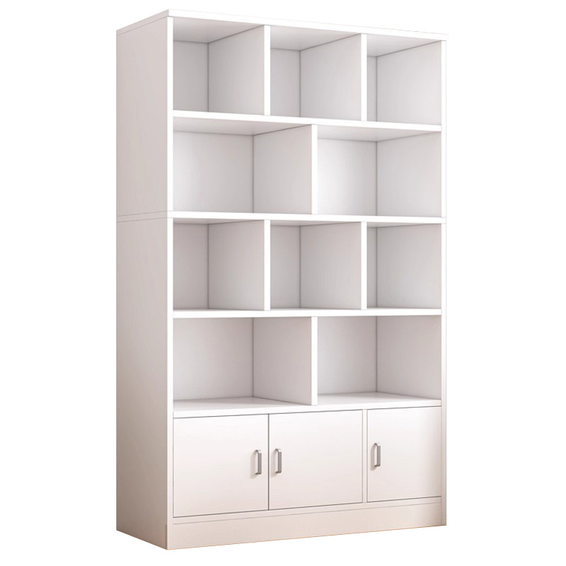 Estante de libros simple de piso contra la pared de la sala de estar estante de almacenamiento estratificado armario de almacenamiento integrado simple gabinete de libros domésticos