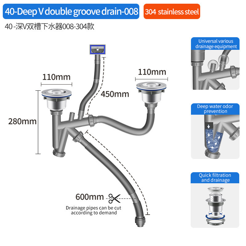 クロスボーダーfor customized kitchen wash basin water pipe|undefined