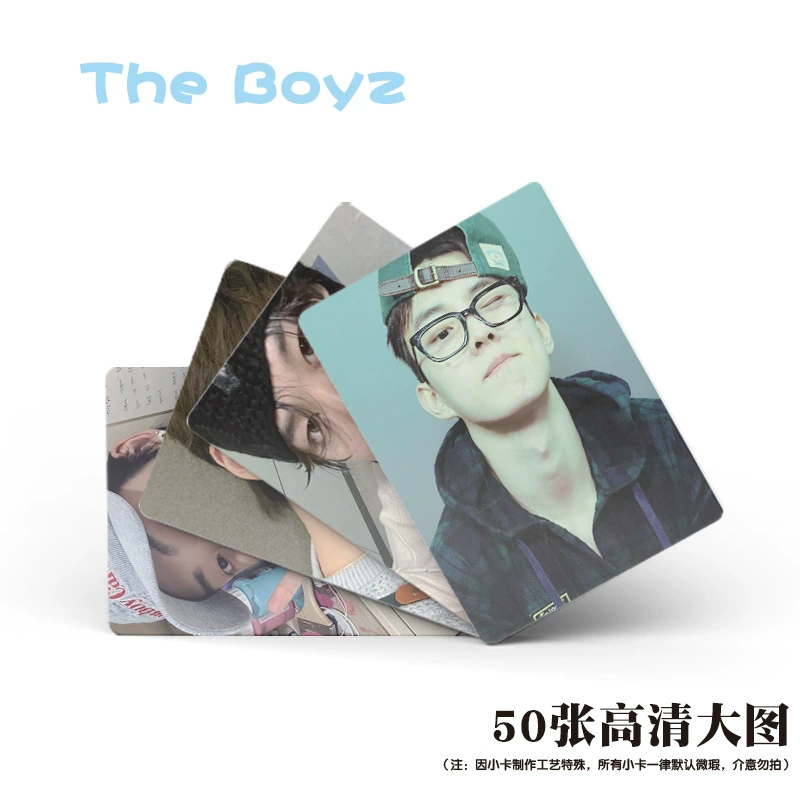 The boyz лазерная маленькая карточка коробка установленная с 50 штуками звёзд периферийный альбом лома карта самовыводимая вспышка