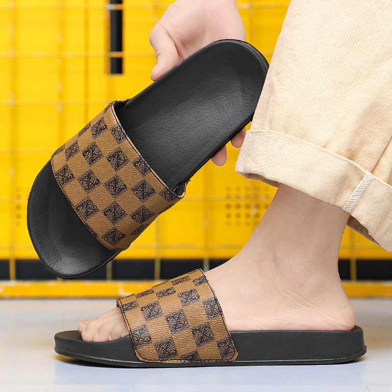 Один буксир мужской домашний домашний тапочки один педаль тренд 2024 новый летний мужской тапочки slippers