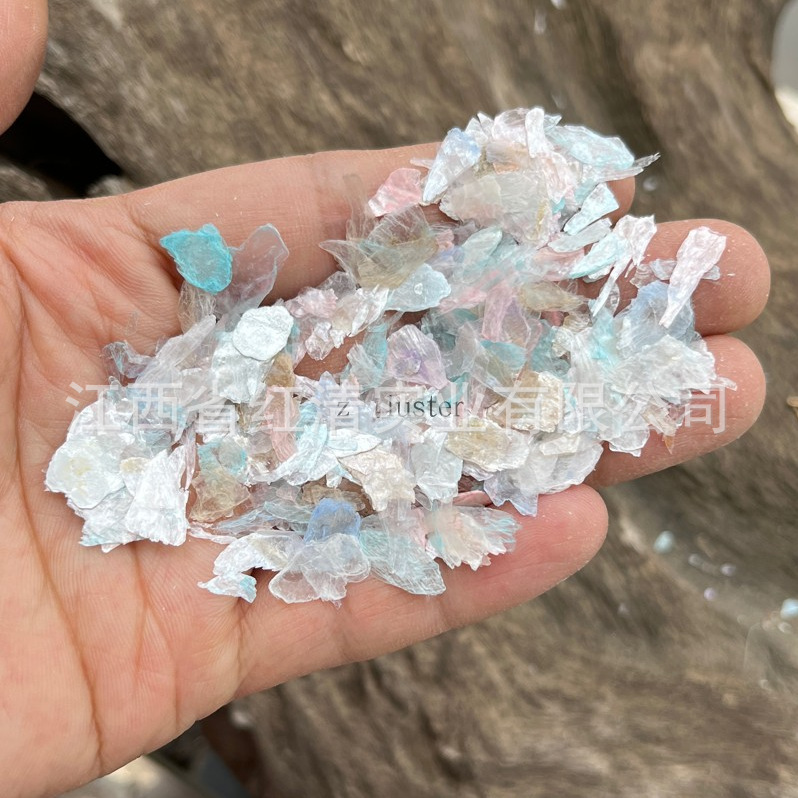 Natural Shell Mica with Holes Natural Shell Mirror Shell Oblique Cut Fragments Nail Sequins Nail Art Jewelry DIY Accessories