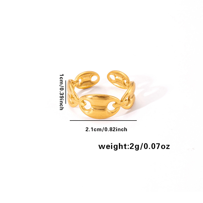 10g Weight Electroplated Gold Plating Process Golden Plated Plating Material Stone-Free Inlay Material Open Rings, Rings Classification 1 Piece Quantity Holiday, Daily Occasion 201 Stainless Steel Material Leaf, Heart Shape Pattern Women's Gender Lady Style Plating Craft Wholesale Jewelry Lady Leaf Heart Shape Floral Titanium Steel Plating Open Rings 27