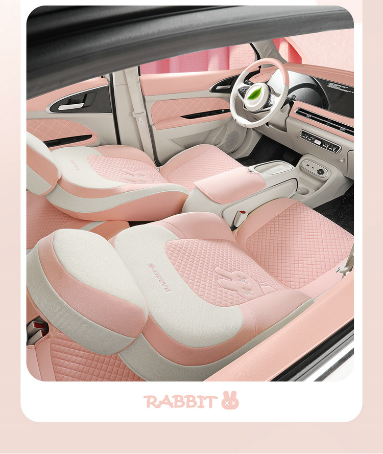 24 Euler Good Cat Seat Cover All-inclusive Autumn and Winter Four Seasons Fabric Linen Seat Cover Interior Modification Special Car Cushion