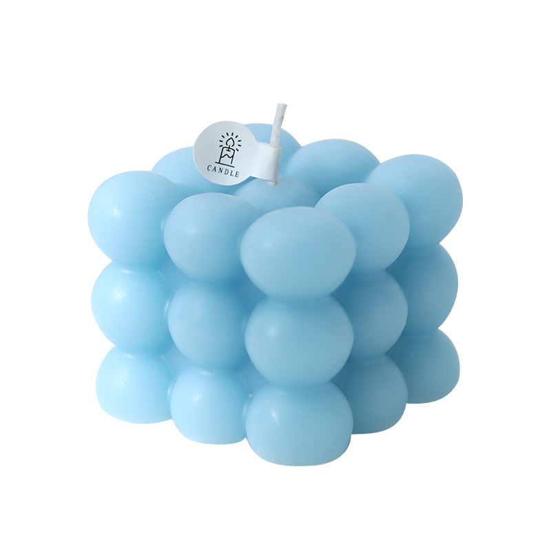 Cubo de Rubik aromaterapia vela forma cera macaron decoración regalo de cumpleaños regalo al por mayor cera de soja creativa