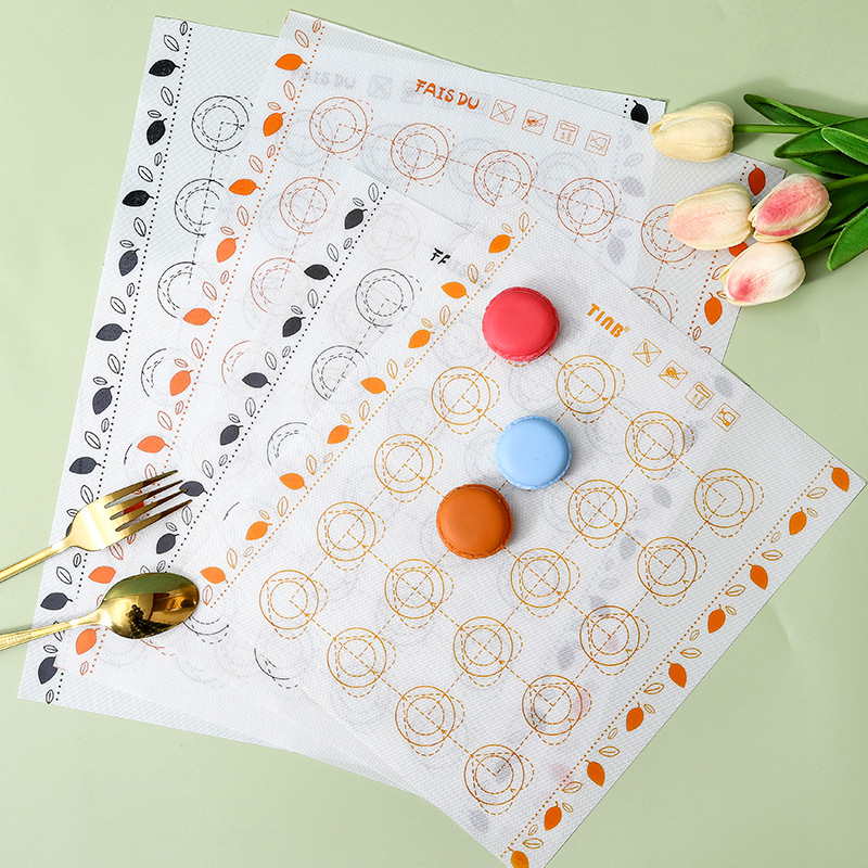 Food grade fondant non-stick mat macaron heart-shaped dessert cookie silicone mat kneading dough can be cut and rolled out mat wholesale