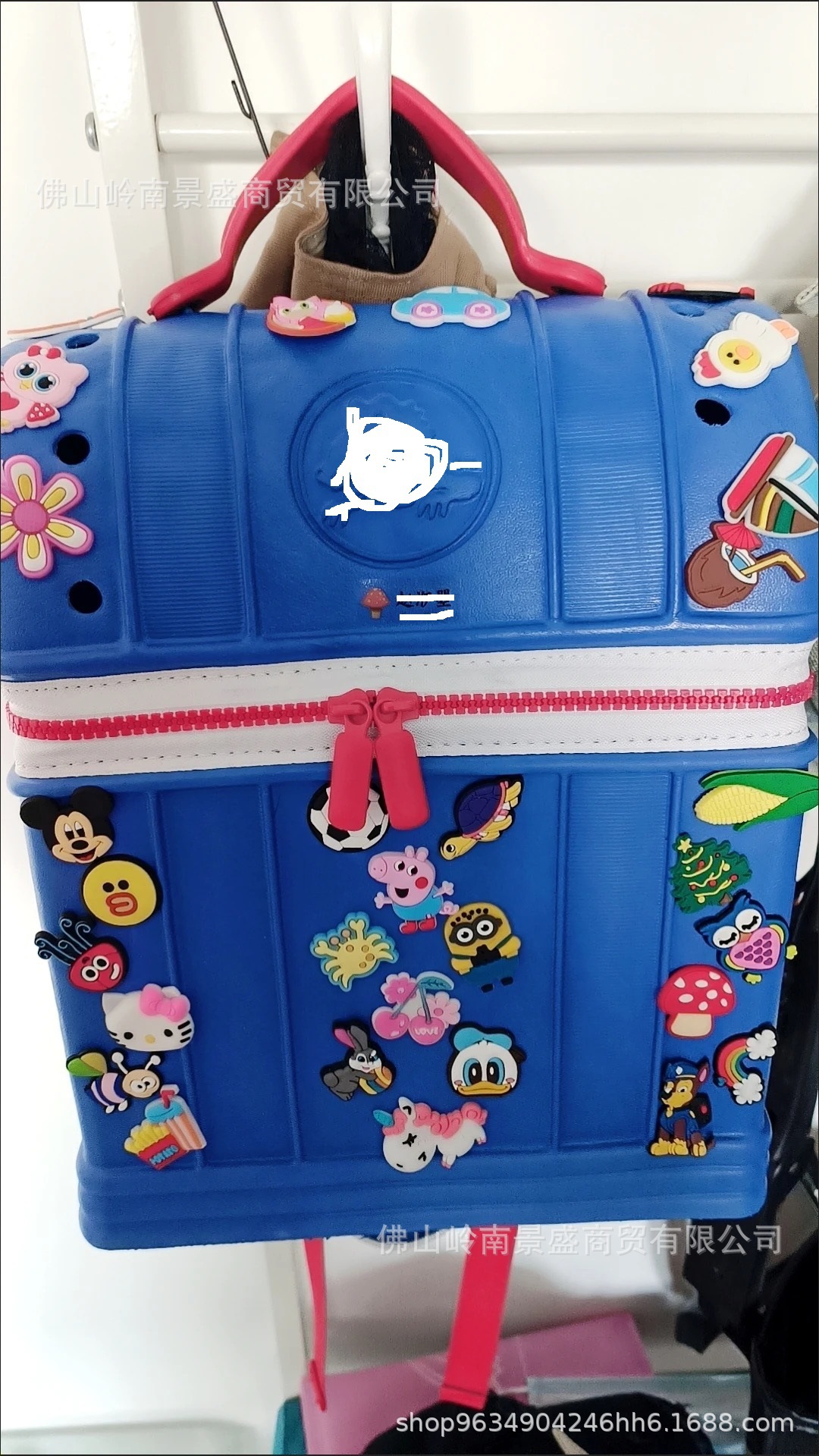 Niños agujeros decoración guardería para niños niñas mochila EVA lindos dibujos animados DIY mochila de hombro de gran capacidad