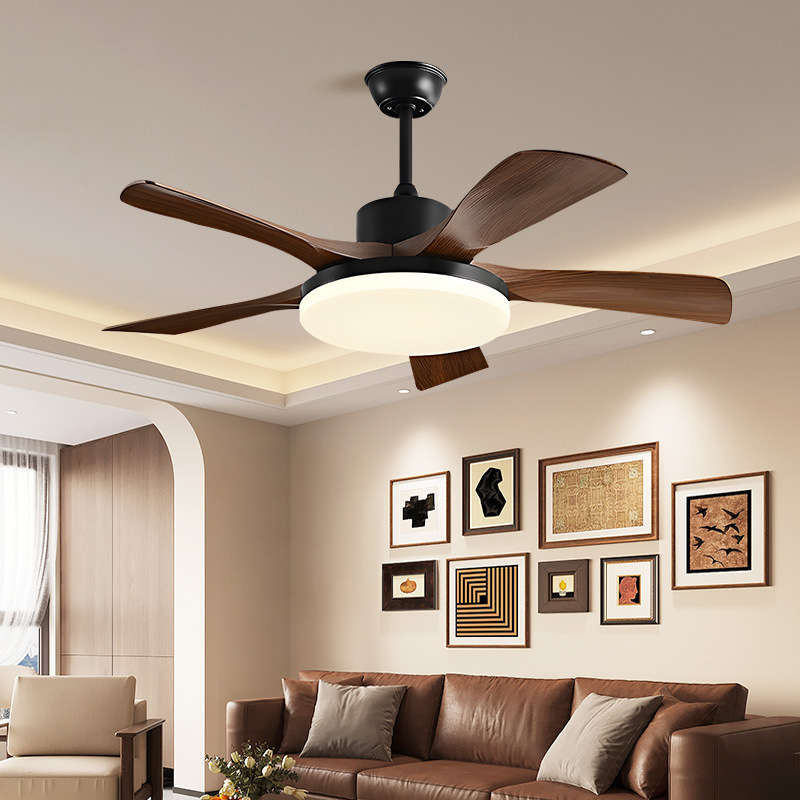 Fan Lamp Living Room Dining Room Home Atmospheric Medieval Ceiling Fan Lamp Home Integrated Chandelier Retro Silent Fan Lamp