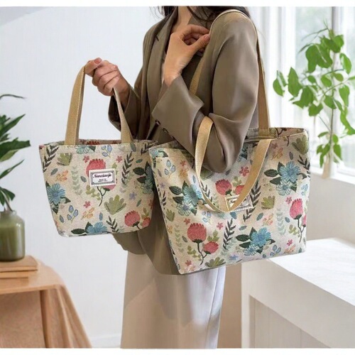 Bestselling Large Capacity Unisex Shoulder Bag Women 2024 New Ins Canvas Tote Bag School Handbag Commute DY