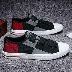 帆布鞋男春季透氣防臭薄款休閒板鞋懶人一腳蹬男鞋低幫男士布鞋潮