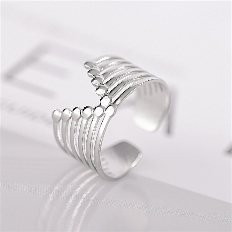 Fashion Plant Heart Shape Snake Titanium Steel Open Ring 1 Piece