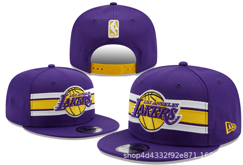 NBA ロサンゼルス レイカーズ バスケットボール ベースボール キャップ フラットつば調節可能なキャップ ヒップホップ ファッション フラットつばキャップ 越境貿易|undefined