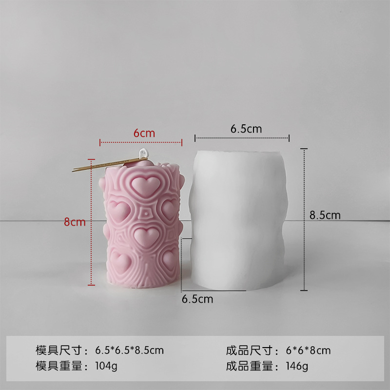 Día de San Valentín LOVE Vela Molde de silicona Diy amor en forma de corazón Molde de pastel de chocolate Molde de vela de aromaterapia