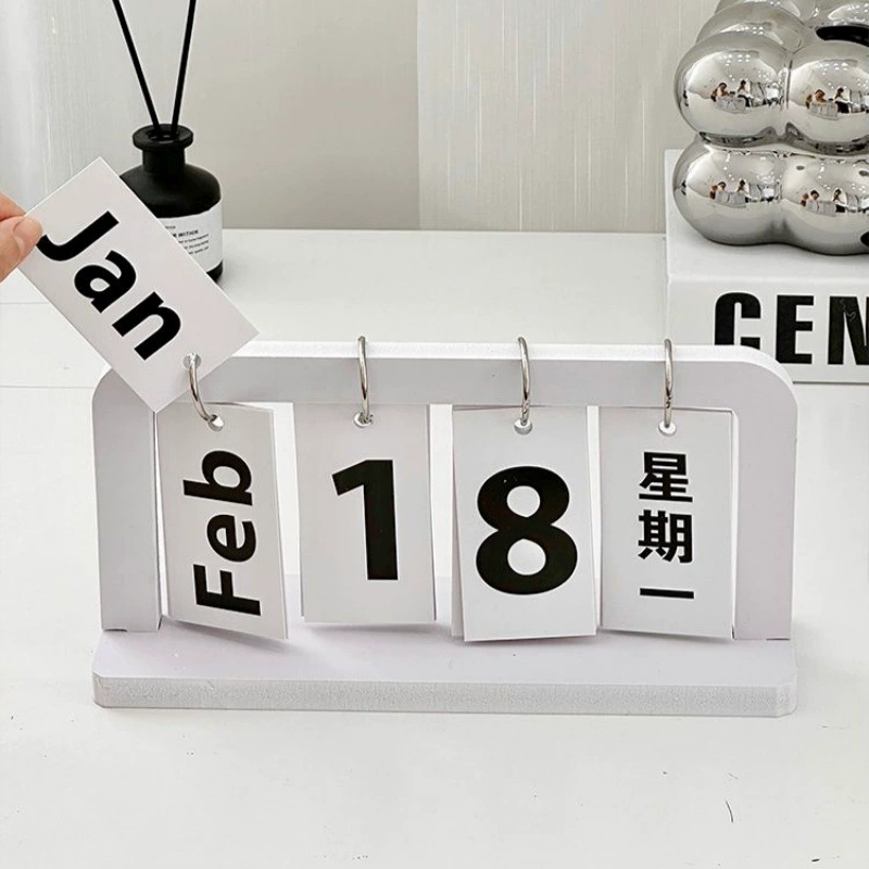 Деревянный календарь ins креативный минималистичный вечный календарь крыльцо рабочий стол офис китайский настольный календарь