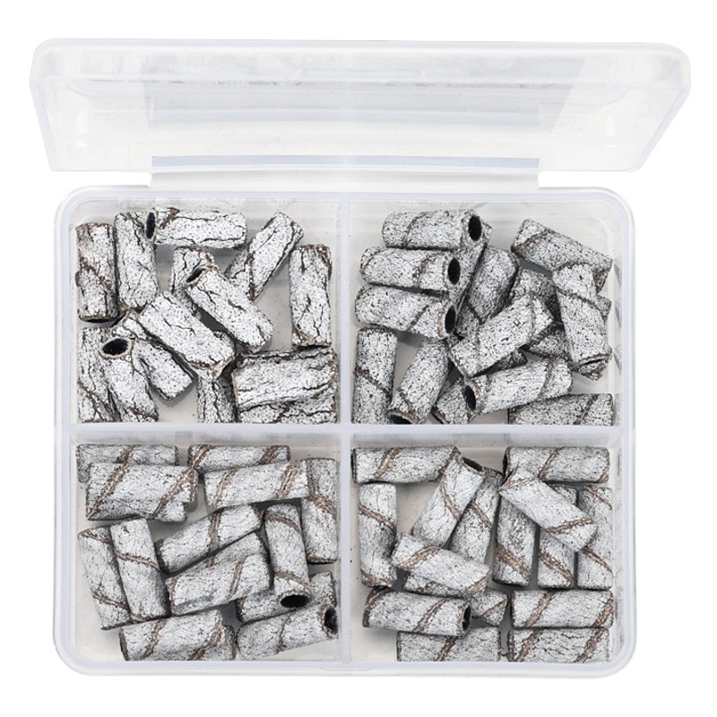 Red neta nuevo anillo de exfoliación de uñas de 3mm, manicura, lijado, piel muerta, cutícula, caja de anillo de arena pequeña