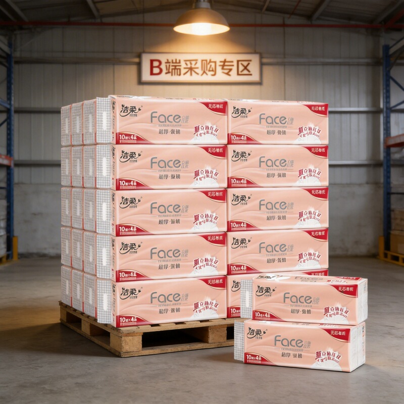 Clean soft roll paper coreless toilet paper toilet paper 4D three-dimensional embossing thickened 70g4 layer 10 roll affordable wholesale