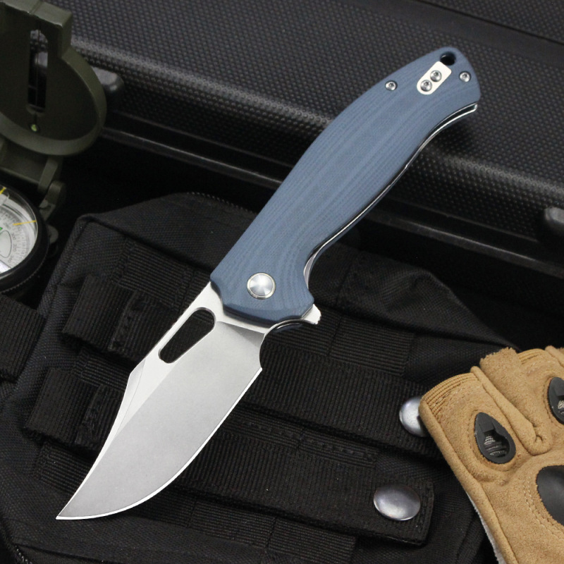 メーカー卸売オリジナルアウトドア折りたたみナイフ 14C28N ポータブル G10 ハンドルベアリング多機能折りたたみナイフ|undefined
