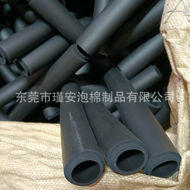 瑾安工厂 黑色nbr橡塑泡棉管现货批发 25mm光面磨面闭孔海绵管
