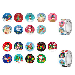 新しいクリスマスmerry christmasプレゼント包装箱ステッカーパーティーの祝日シール