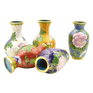 Exquisite small bottle cloisonne 3-inch set of five bottles a box of 5 pieces old Beijing travel collection one-piece delivery