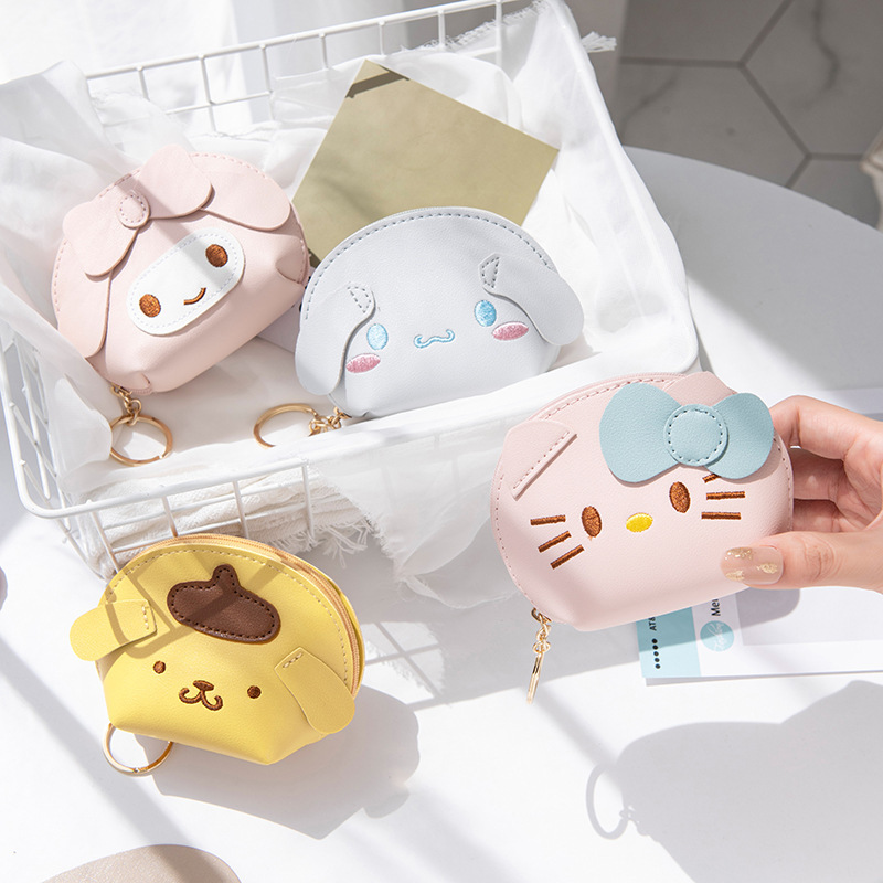 Coin purse for women ins style high-looking cute South Korea Mini small zipper storage convenient cartoon wallet pendant