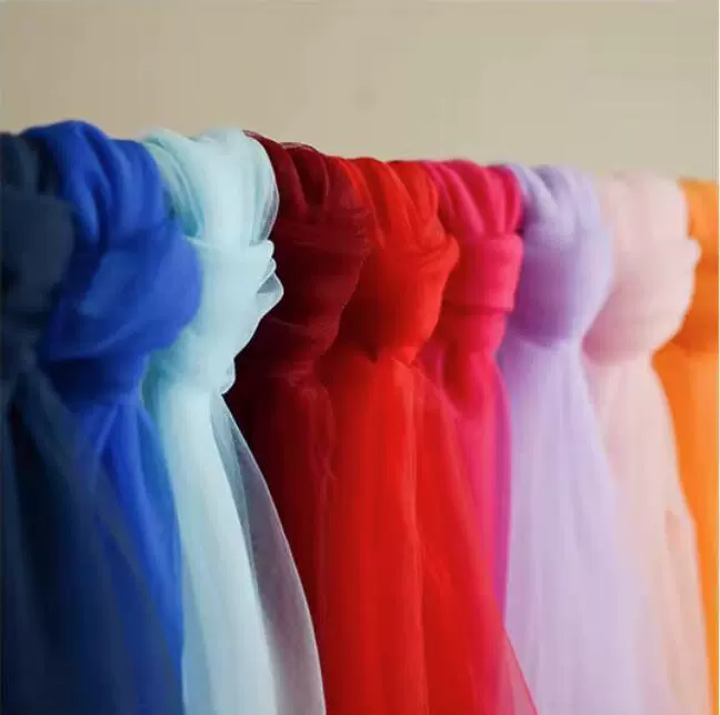 现货柔软锦纶特密美国网 小孔菱形网眼布网纱薄纱布料 童装裙