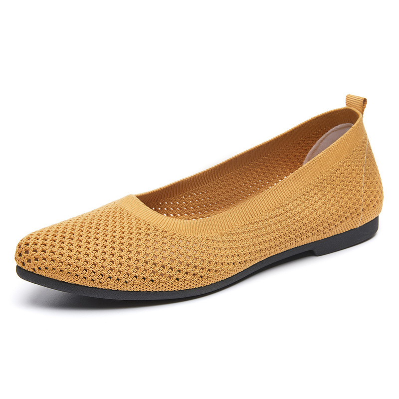 Zapatos de mujer procesamiento de verano zapatos de malla transpirables tejidos voladores personalizados zapatos casuales cómodos y ligeros zapatos de madre perezosos