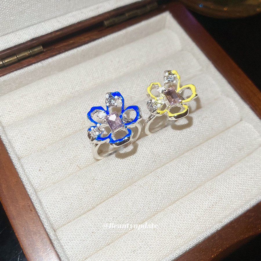 Ilaid Diamod Huile Goutte Fleur Creuse Ouverte Tempérament Frais Doux Idex Figer Léger Luxe Sensation Haute-ed Rig Pour_voghion.com