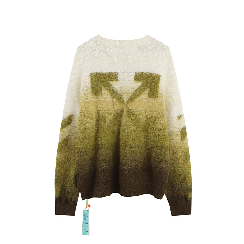 Wholesale Classic Off-Brand Long Sweater Coat, Trendy Gradient Arrow Mohair Knitwear, Couple's Knitwear Wholesale Classic Off-Brand Long Sweater Coat, Trendy Gradient Arrow Mohair Knitwear, Couple's Knitwear
