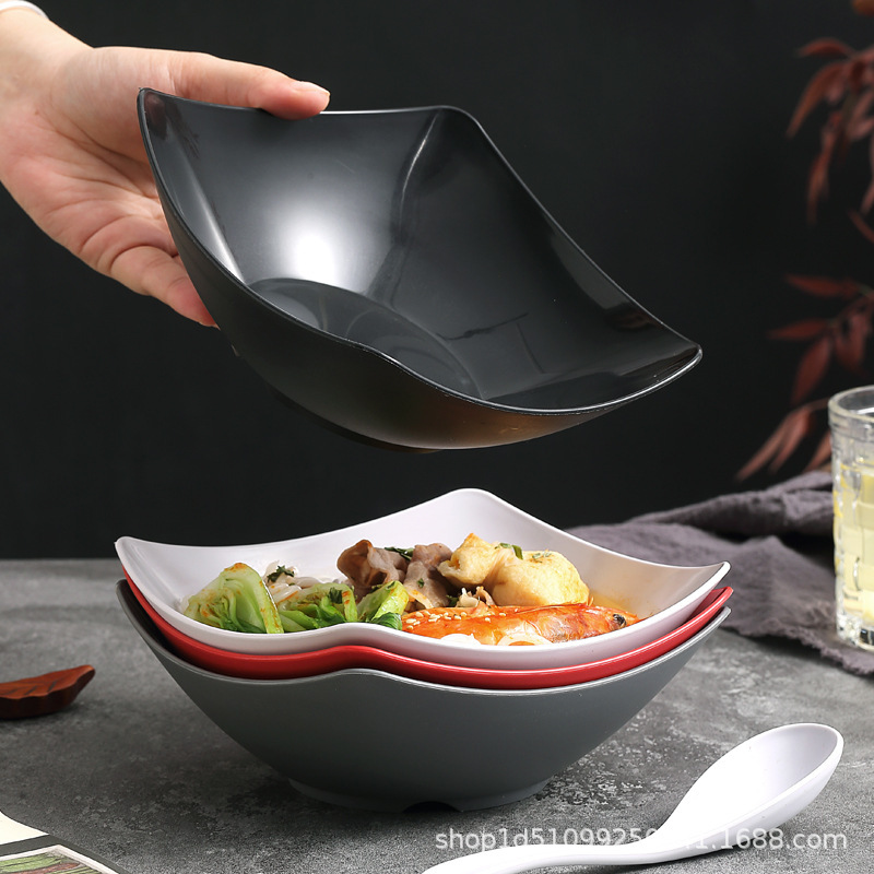 家庭用角ボウルサラダパスタ角ボウル鍋レストランシーフードファーストフードボウルライススープ麺食器多機能|undefined
