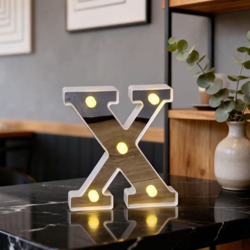 Lámpara LED Decorativa de Letras y Números de Plástico para Fiestas, Cumpleaños y Eventos image 69