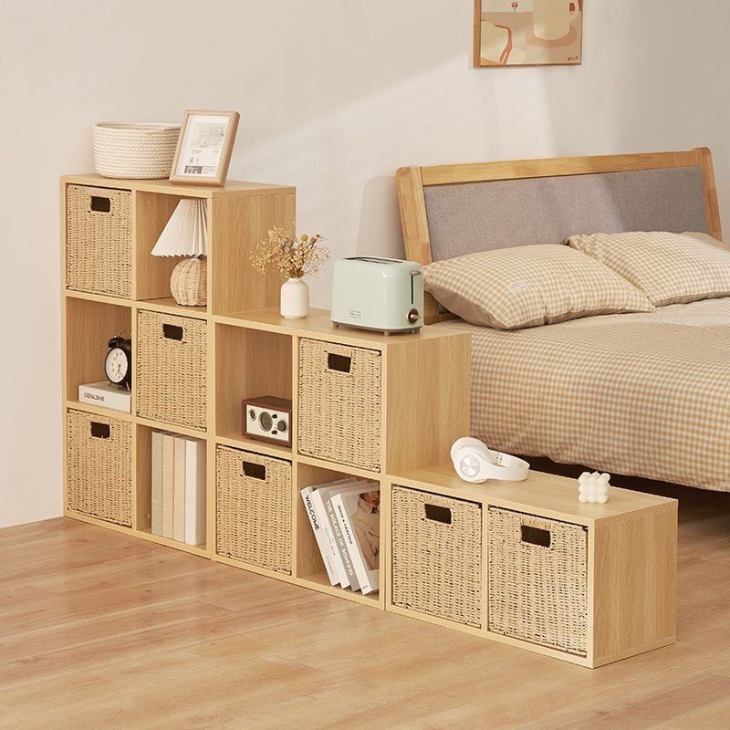 Kalake Accessories Storage Basket Rattan Storage Basket Folding Organizer Bookcase Box Storage Basket Bookshelf Nordic