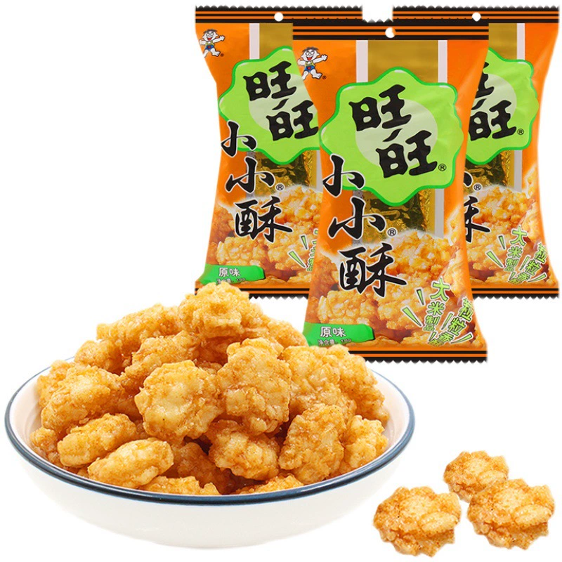 旺旺 Xiaoxiaosu Internet celebrity popular office original puffed snack recommended to satisfy children's craving for snacks and snacks